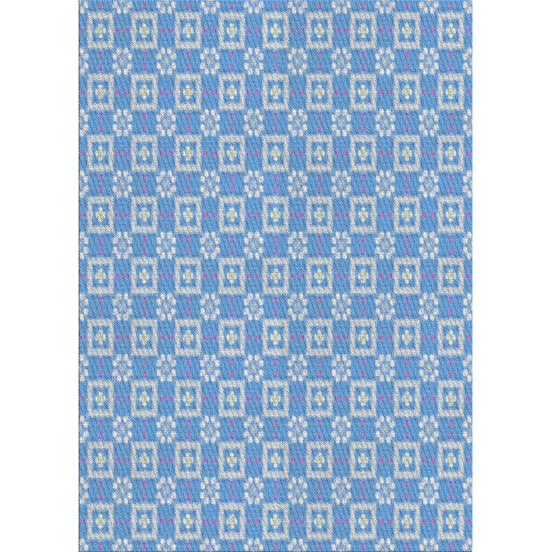 Tapis de la surface bleue en laine touffeté à la main Gussie