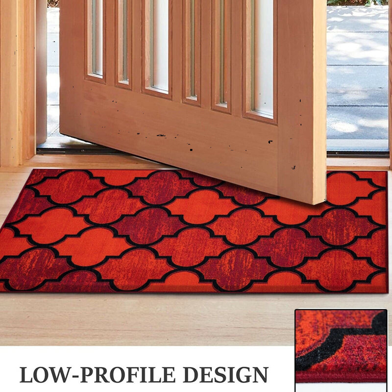 Adilbek Non-Slip Geometric Indoor Doormat, Rectangle 60 x 112cm