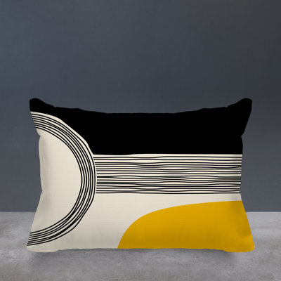 Cassie Abstract Outdoor Reversible Throw Pillow