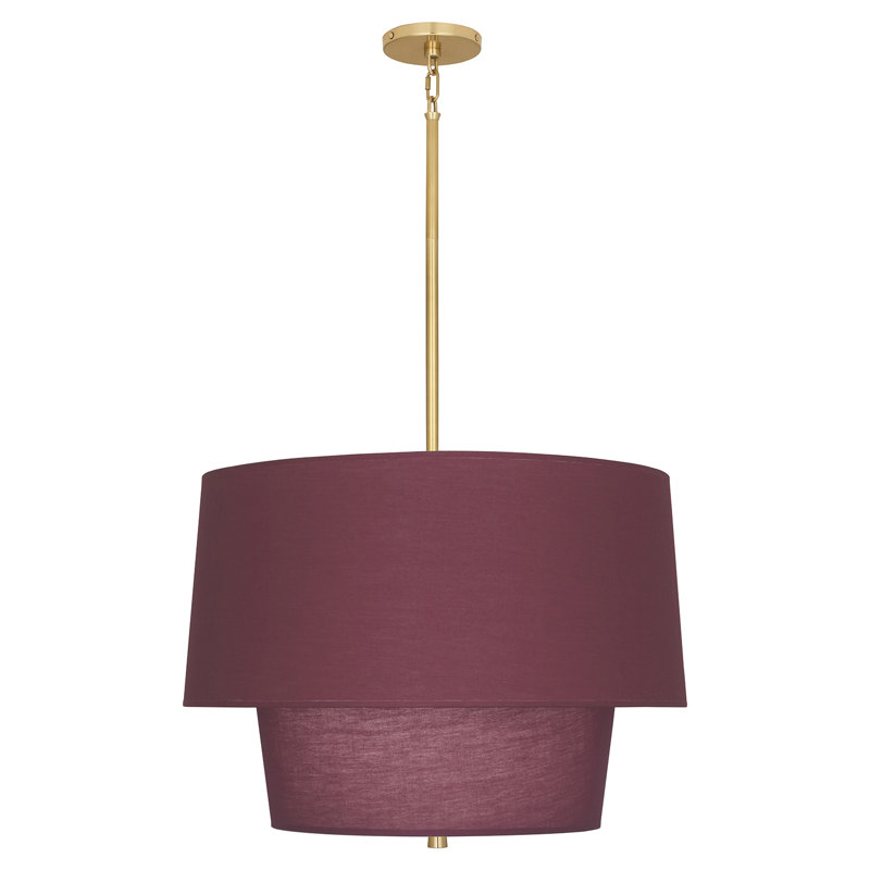 Decker 3 - Light Pendant, Modern Brass, VIntage Wine