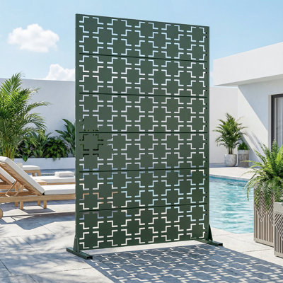 Panneau de clôture d'intimité en métal avec motif élégant
