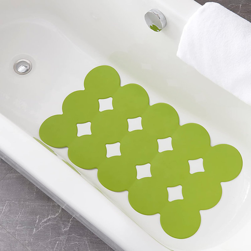 28x16" Patented Non-slip Bathtub Mat Circle Green