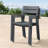 6-Person Patio Dining Set with 53" Metal Round Dining Table and 6 Stackable Armrest Chairs-1224839156