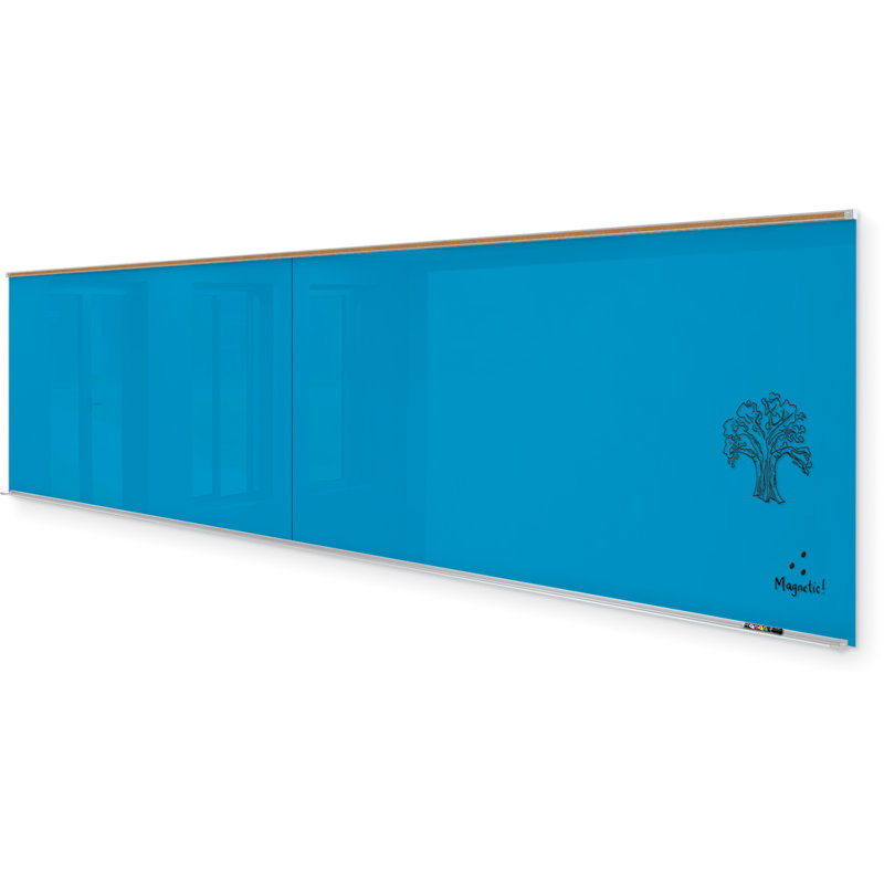 Panneau de verre mural Liso, Bleu, 48 po x 192 po
