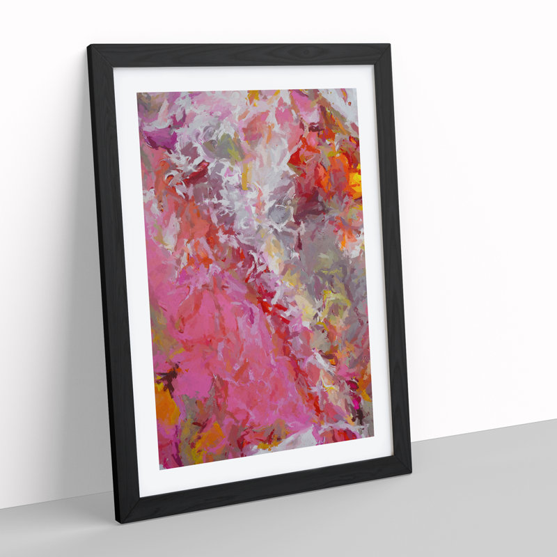 Beautiful Creations Abstract - Single Picture Frame Painting, Black Framed, 64cm H x 46cm W x 2cm D