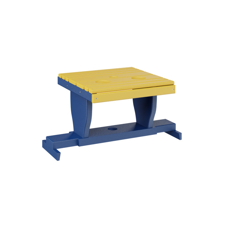 Table de canapé coulissante Berlin Gardens, Bleu pacifique, Jaune soleil levant