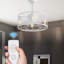 Ventilateur de plafond en cage de 18 po avec ensemble d'éclairage et télécommande à profil bas avec ventilateur encastré pour la chambre à coucher, le salon et la cuisine-2083348925