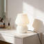 Lampe de table moderne en verre rayé avec champignon, ampoule E26 3 couleurs incluse, lumière décorative minimaliste pour la chambre à coucher
