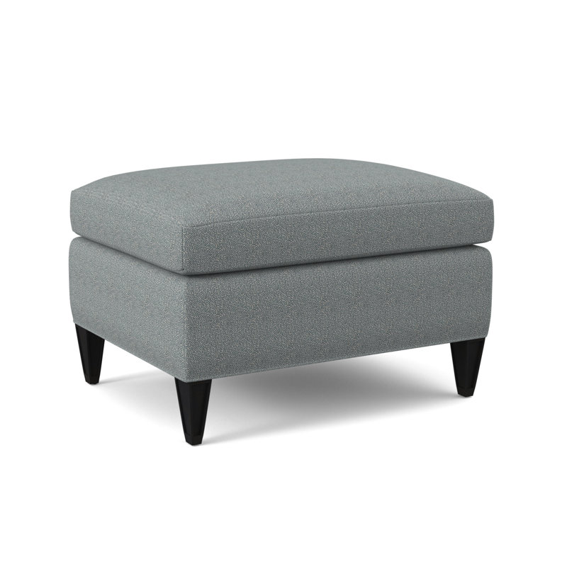 Bristol Upholstered Ottoman, Espresso, Maya Cyan