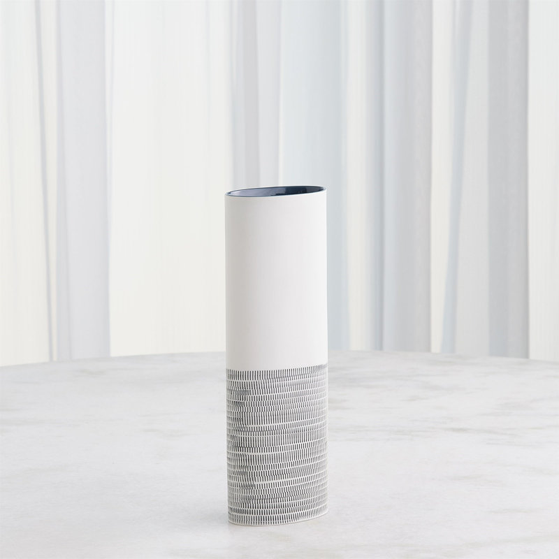 Dash Handmade Porcelain Table Vase, 13" H x 4.25" W x 2.5" D