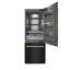 ZLINE Autograph Edition 30 po 16.1 cu. Réfrigérateur à congélateur inférieur intégré avec distributeur d'eau et machine à glaçons en acier inoxydable noir avec intérieur et détails gris graphite-124127761