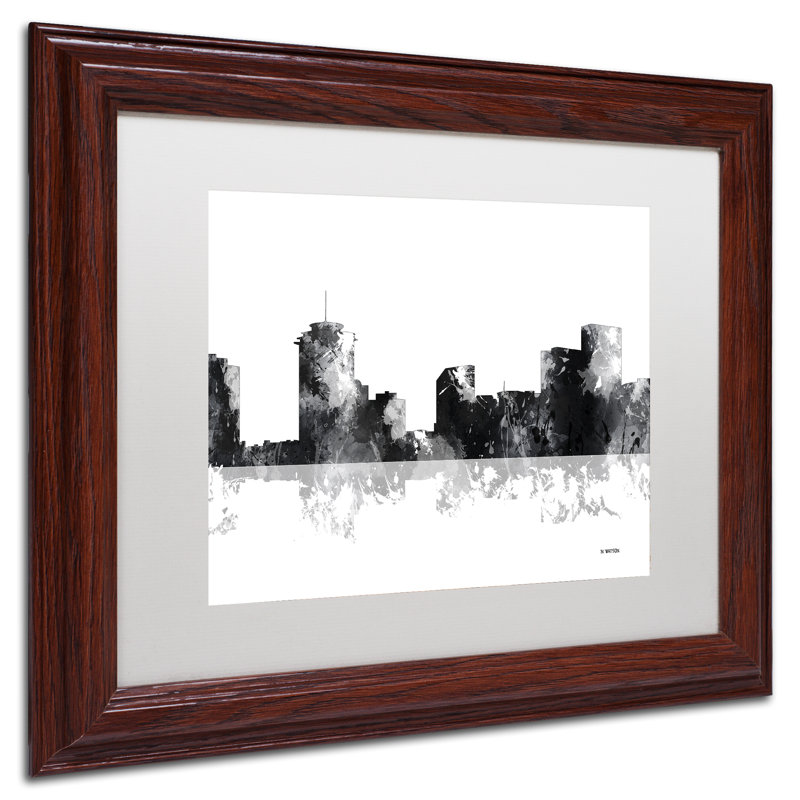 « new orléans louisiana horizon bg-1 », impression sur toile encadrée, H 11 po x l 14 po x P 0,5 po, Brun
