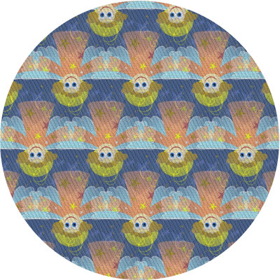 Tapis décoratif bleu d’ageus