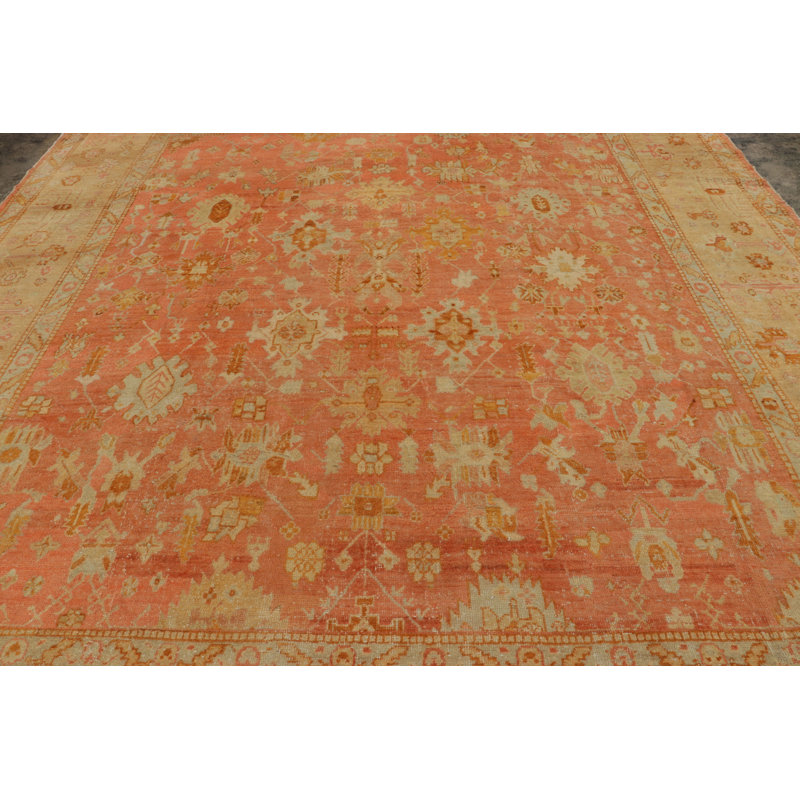 Antique One-of-a-Kind 11'6x12'7 Hand Knotted Area Rug