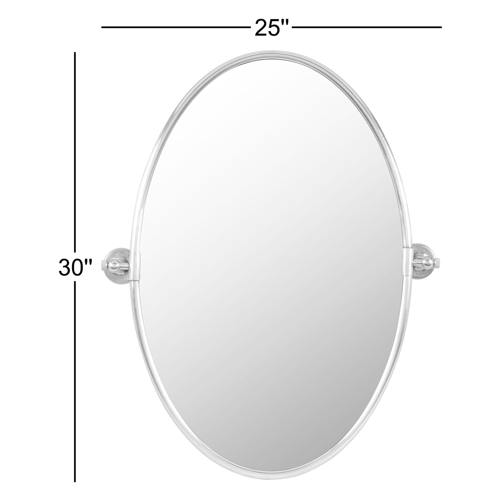 Dara Brass Oval Mirror, Gold