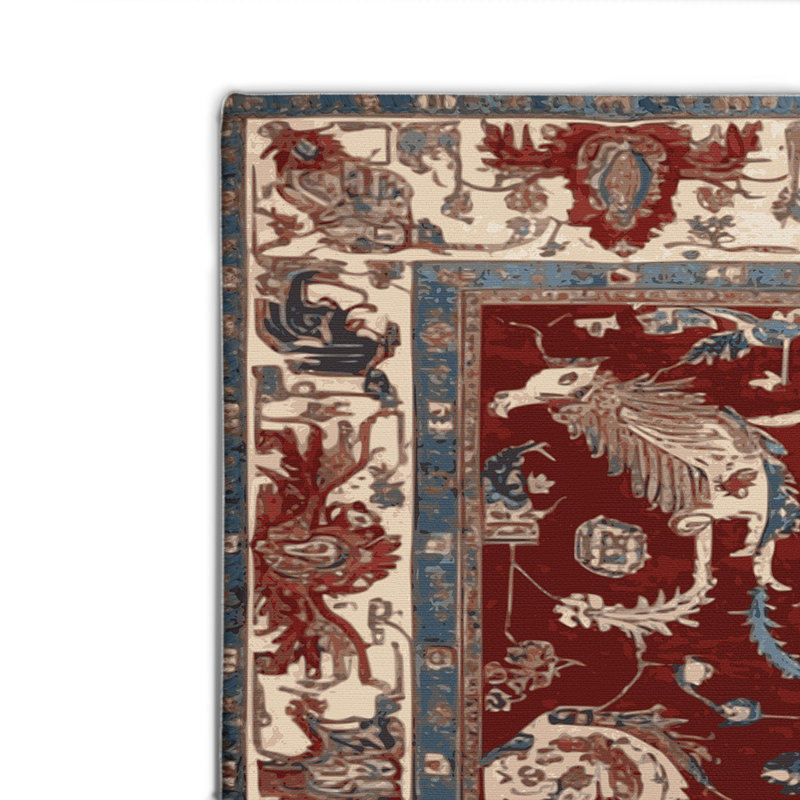 Tapis d'intérieur et d'extérieur brun Persian, Rectangulaire 2 pi x 3 pi