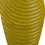 Vase décoratif Kathy avec rebord courbé sculpté, céramique nervurée jaune 20 pouces