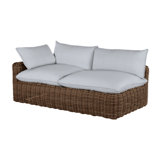 Montecito 75.25" Wide Outdoor Wicker Right Hand Facing Loveseat with Cushions