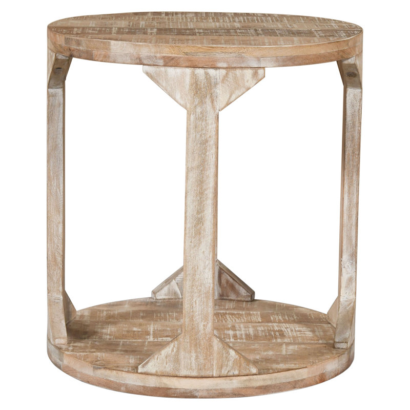 Table d'appoint Avni naturelle vieillie