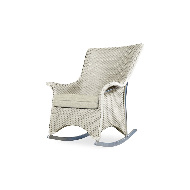 Mandalay Outdoor Rocker Chair, Canvas Birdseye Sunbrella® Canvas, Bark