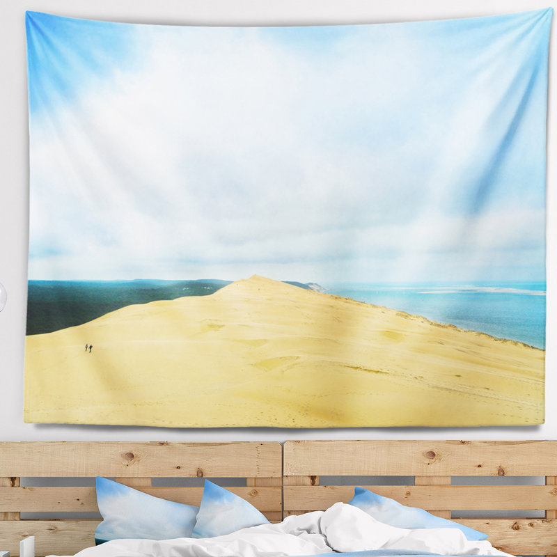 Paysage, plage de Violina, plage de la Toscane, tapisserie, H 50 po x l 60 po