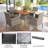 5 Pieces Pe Wicker Patio Dining Set With Cushions And 1.97" Umbrella Hole