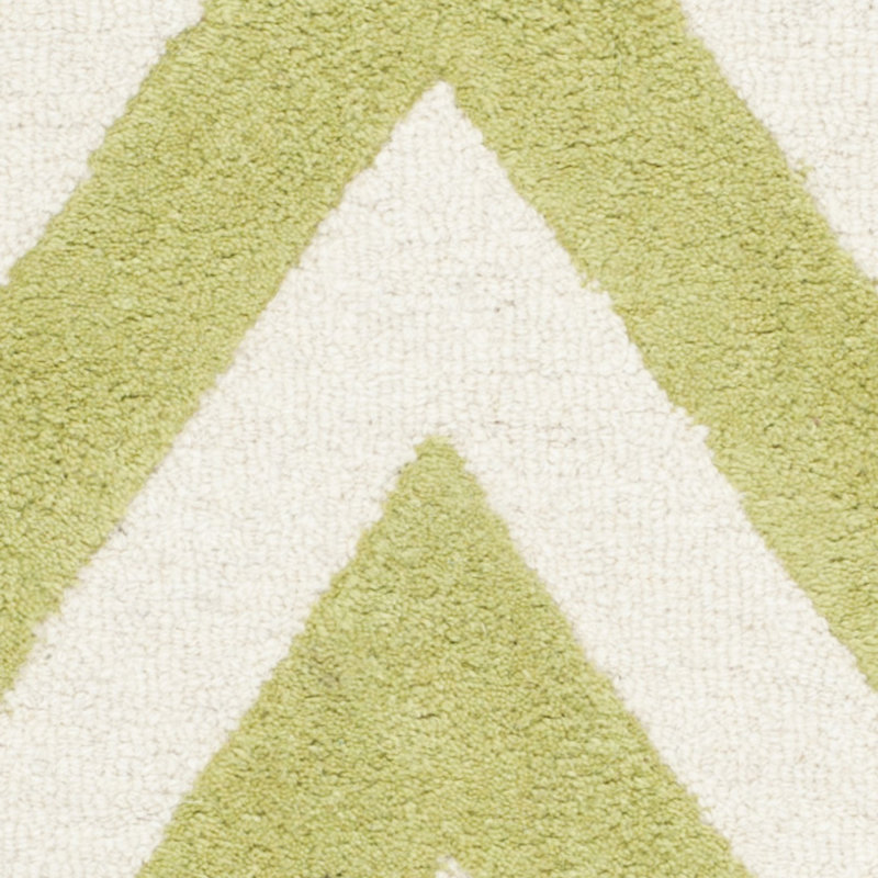 Sanyla Hand Tufted Wool Chevron Rug, Rectangle 8' x 10'