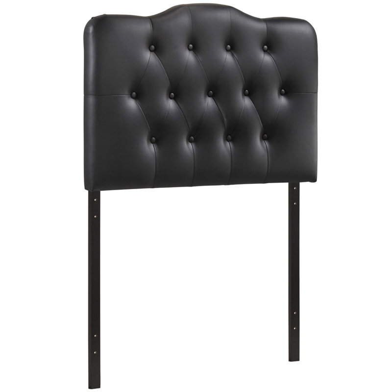 Modway Copper Grove Strathgartney Button-Tufted Upholstered Headboard, Black, Twin
