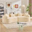 Yellow Curved Compressed Sofa, Creative Nordic-Style Design For Living Room, Comfortable, Soft And Suitable For Multiple Scenarios-204515537