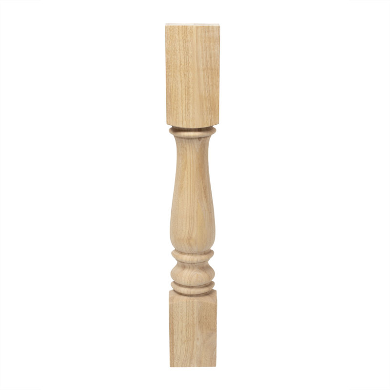 Traditional 35'' Rubberwood Unfinished Kitchen Island Leg 4-Pack