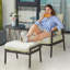 Chaise de patio avec coussins et repose-pieds Alilet-94321592