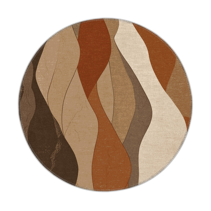 Dawn's Edge Indoor And Outdoor Area Rug, Round 5'