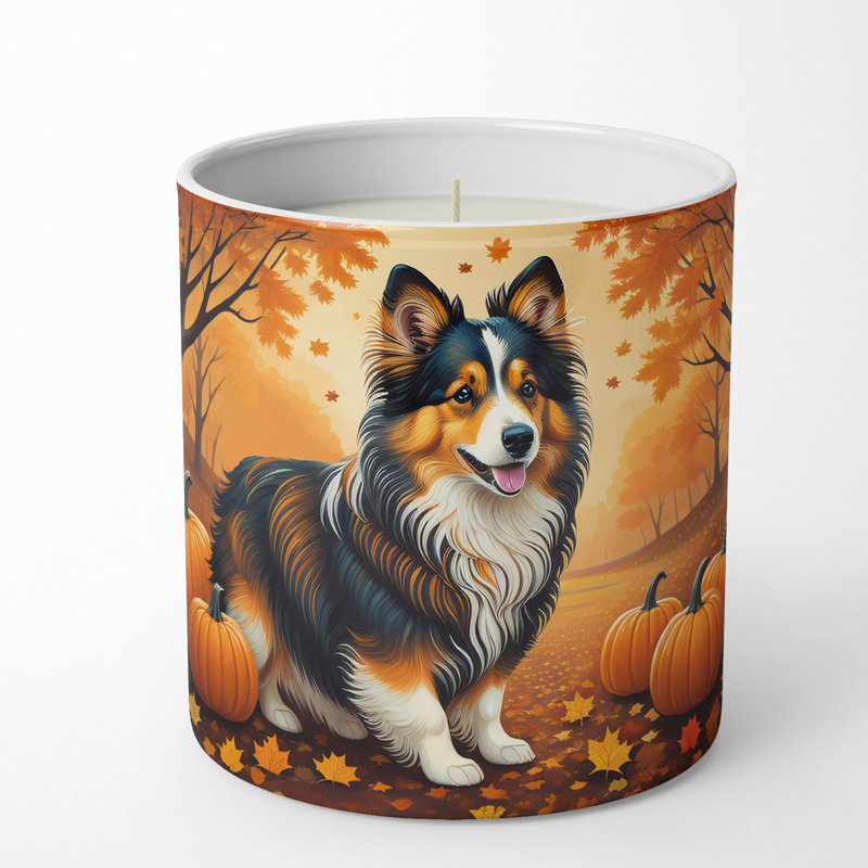 Bougie parfumée Pumpkin Spice avec support en céramique