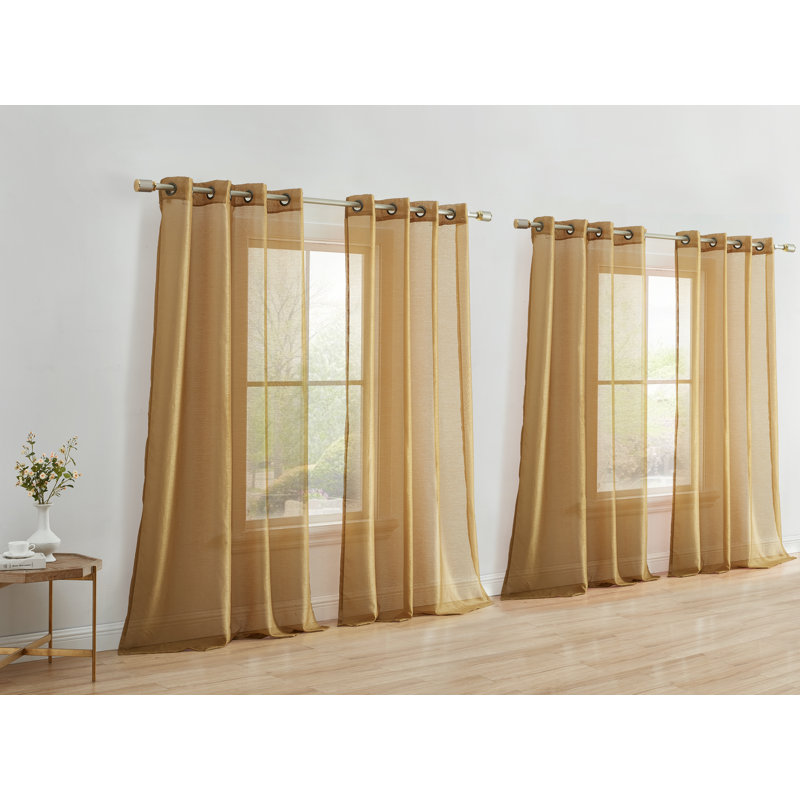 Sudley Sheer Curtain, Charcoal Gray, 54" W x 63" L