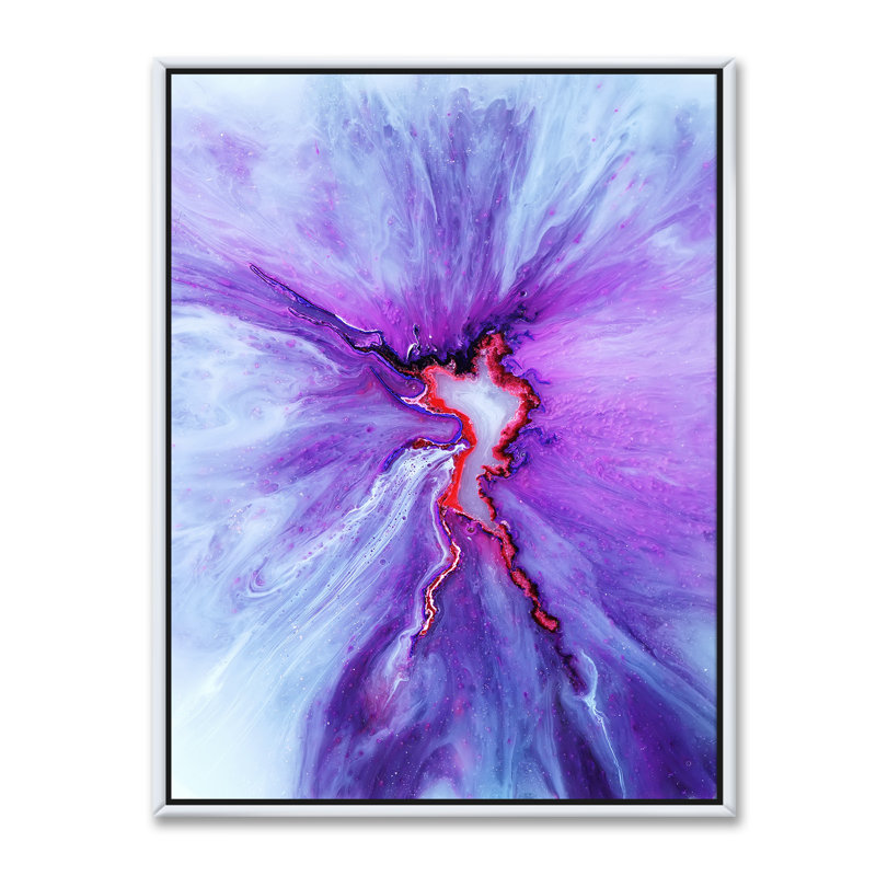 «Waves Epoxy Resin Art II», reproduction d'art sur toile, Toile blanche encadrée, H 46 po x l 36 po x P 1,5 po