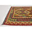 Tapis de zone en laine rouge/brune 3 pi 7 po x 6 pi 9 po one-of-kind à la main noué la Lorain