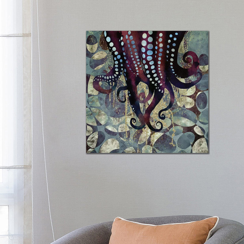 Metallic Ocean II - Print on Canvas, Wrapped Canvas, 66.04 cm H x 66.04 cm W x 1.91 cm D