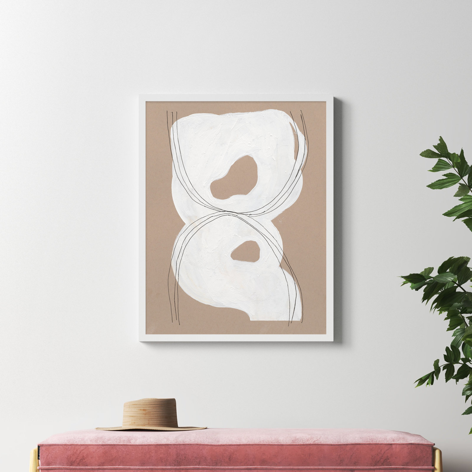 Free Form 1 by Andrea Stokes, 38" H x 30" W x 1.25" D, White