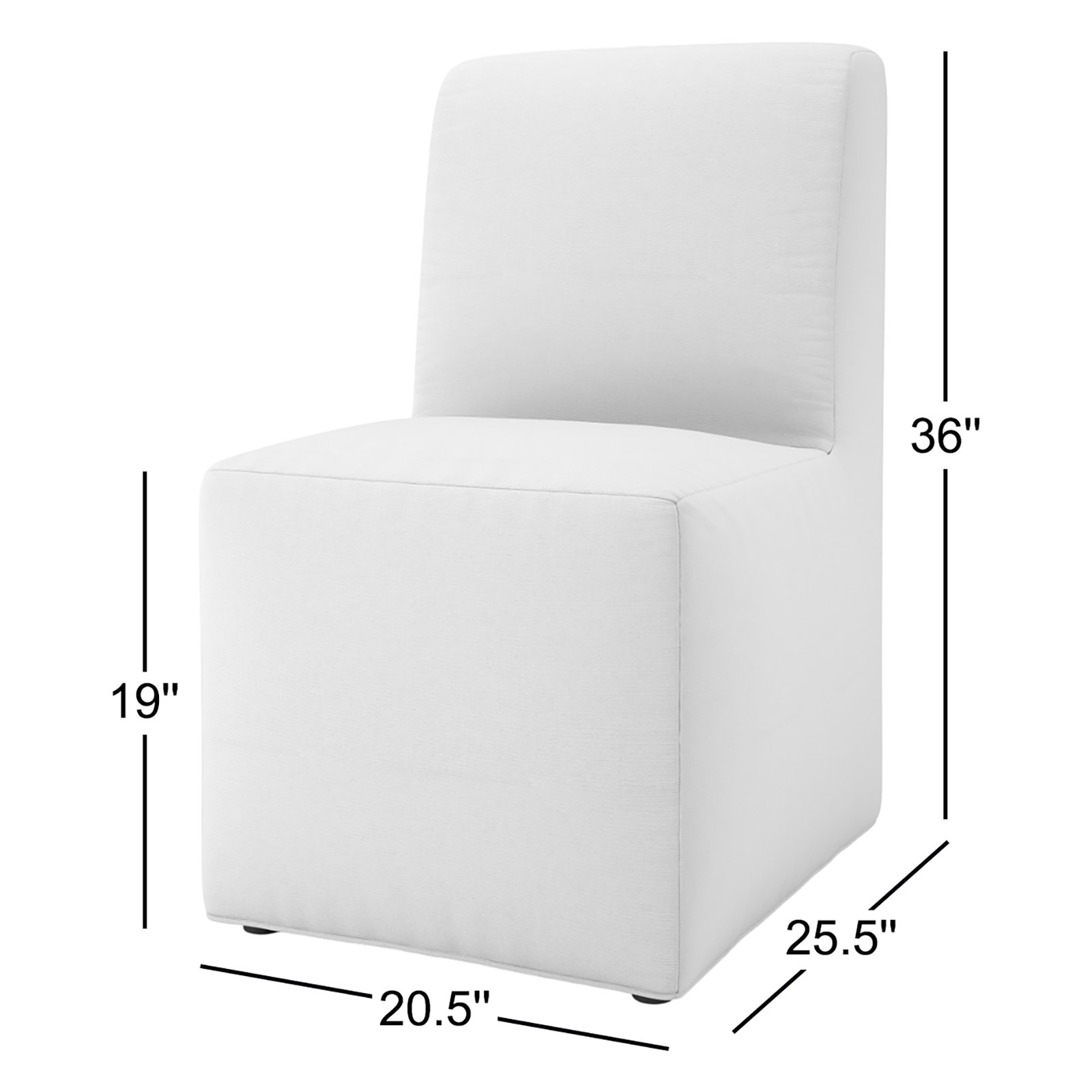 Praia Sunbrella® Patio Dining Chair, Canvas White Sunbrella® Canvas