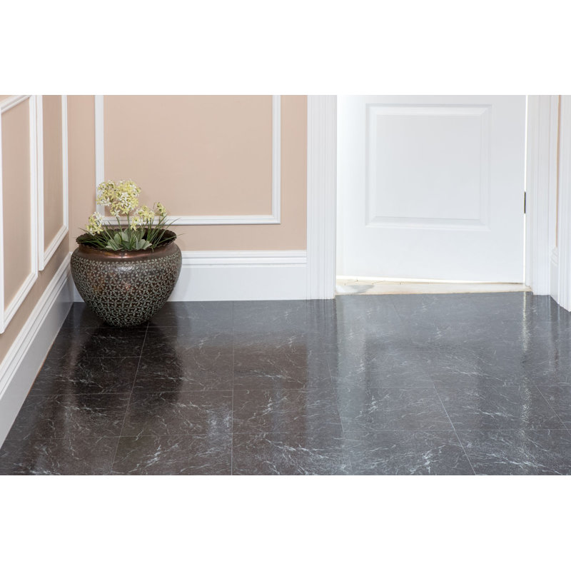 Carreau Mosaico Clasico 12 po x 12 po x 1,2 mm, Veines noires / grises
