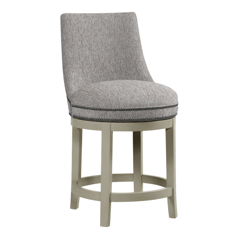 Tabouret de comptoir 26 po Vesper, Amande chamois, Fumée 9508