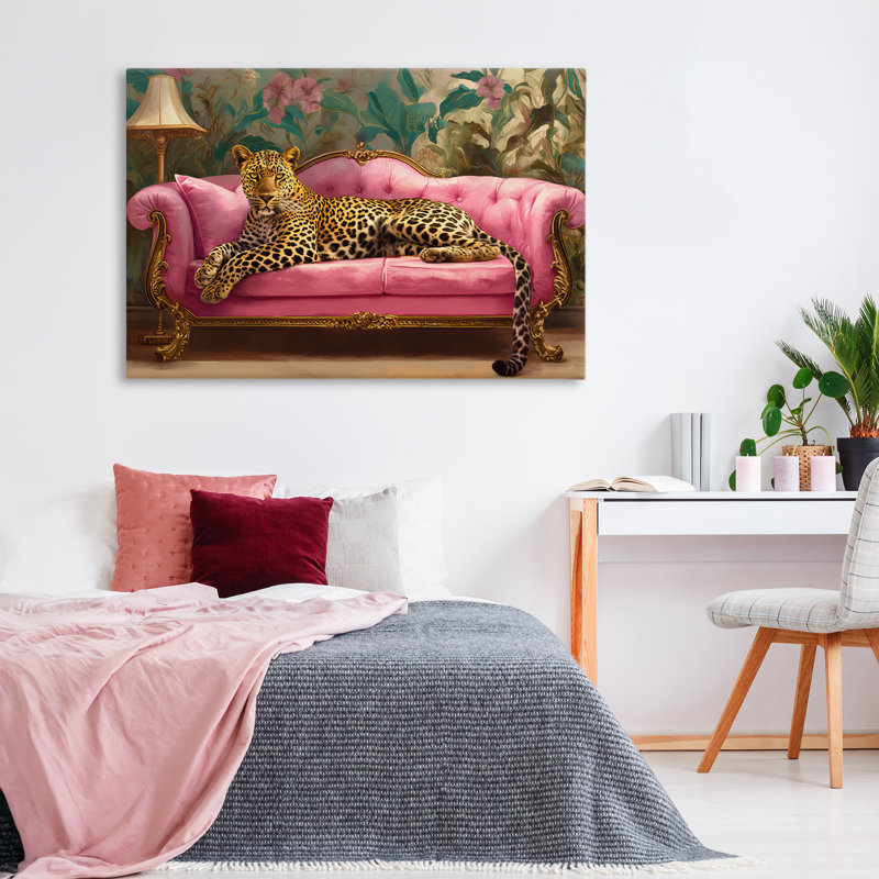 Toile léopard exotique, design par Tina LeCour, H 24 po x l 36 po