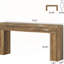 Console extra-longue 70,9 pouces - Brun rustique