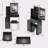 29.2" Small Size Left Bedside Cabinet Vanity Table + Cushioned Stool, Large Sliding, Touch Control, Tri-Color Switching, Brightness Adjust LED Mirror, High Capacity Storage, Suitable For Small Space-160305596