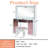 Modern Makeup Vanity With Cushioned Stool, Hollywood Bulbs