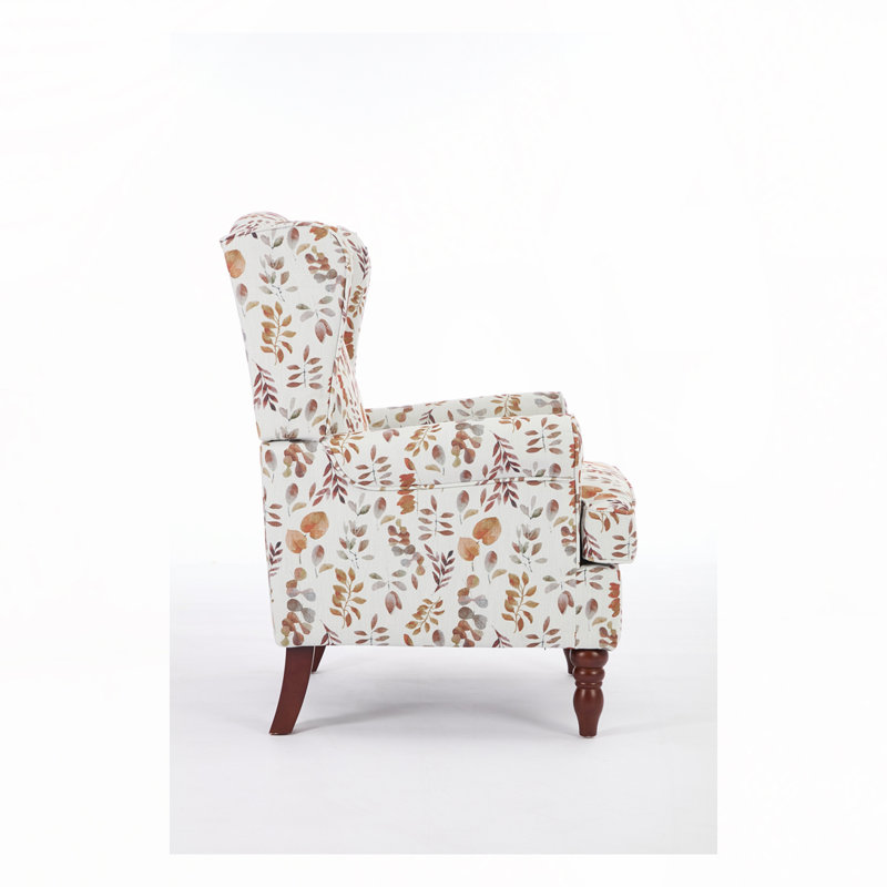 Chaise d'appoint avec pieds en bois rétro