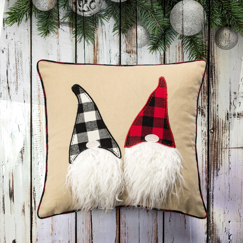 Checkered Linen Pillow Cover