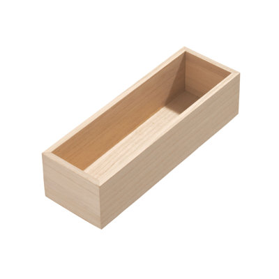 Renewable Wood Drawer Organizer Bin