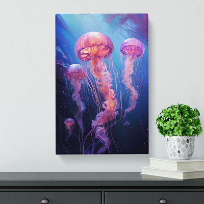 Jellyfish Realism Art - Wrapped Canvas