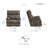  Rubin 41" Traditional Textured Microfiber Glider Reclining Chair with Gentle Gliding Motion, High-Density Foam & Pull-Handle Recline